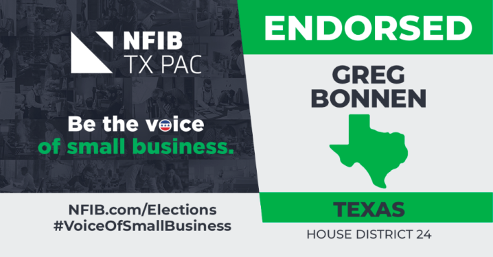 NFIB TX PAC is proud to endorse @DrGregBonnen for HD24. #smallbizvoter #txlege