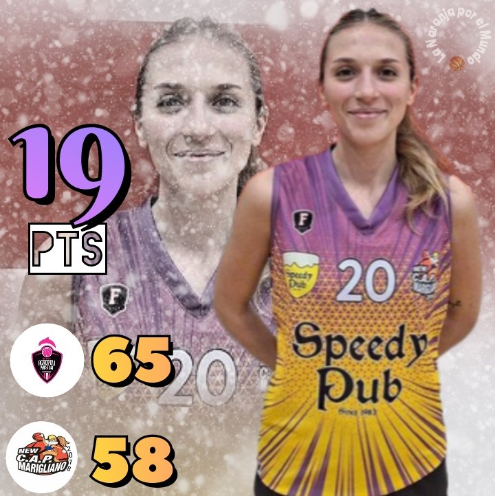 #SerieB Italia 🇮🇹 - Juego 12

Derrota para las New Cap Marigliano (7-5) ante las escoltas New Basket Agropoli (9-3)

Pese a la caída de su equipo, gran juego de <a href="/JoseTorruella/">Josefina</a>, siendo líder en puntos 🏀👏🏻