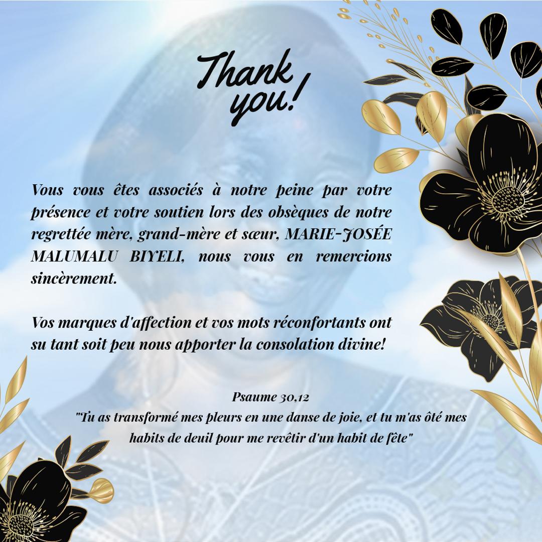 Chers tous, Je tiens à vous remercier profondément pour la sympathie que vous avez su me témoigner suite à la disparition de ma tendre mère.
#Gratitude