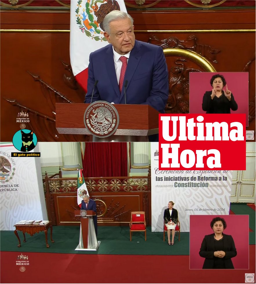 elgatopolitico_'s tweet photo. 🔴🔴Última Hora
Desde Palacio Nacional y acompañado de Beatriz Gutiérrez, AMLO presenta 20 Reformas Constitucionales necesarias para continuar con el desarrollo de México:

1. ✅Los Pueblos originarios son sujetos de derecho público y tendrán atención preferente y serán consultados cuando se realicen obras que puedan afectar su vida o entorno.

2. ✅Derecho a la pensión de adultos mayores a partir de 65 años, aumentando el monto año con año. Pensión universal para personas con discapacidad.

3. ✅Otorgar becas a estudiantes pobres en todos los niveles de escolaridad.

4. ✅Garantizar la atención médica integral de manera gratuita a todos los mexicanos.

5. ✅Que los trabajadores y sus familias puedan ser dueñas de sus viviendas.

6. ✅Prohibir el maltrato a los animales

7. ✅Proscribir en México el Fracking. No otorgar concesiones a minas a cielo abierto.

8. ✅Hacer respetar las zonas con escasez de agua y solo autorizar en ellas concesiones para uso doméstico.

9. ✅Prohibir el comercio de vapeadores y de drogas químicas como el fentanilo. Penalizar con severidad el delito de extorsión y el delito de factureras.

10. ✅No permitir que el aumento al salario mínimo sea menor a la inflación anual

11. ✅El salario mínimo de maestros de educación básica de tiempo completo, policías, guardias nacionales, soldados, marinos, enfermeras, no podrá ser menor a lo que reciben en promedio los trabajadores inscritos al seguro social.

12. ✅Revertir las reformas de pensiones de Zedillo del 97 y la de Calderón del 2007 por Calderón. Las cuales les impiden jubilarse con el 100% de su salario a los trabajadores.

13. ✅Se garantizará a los mexicanos el derecho a la educación y el trabajo. A los jóvenes cuando no estén estudiando o tengan oportunidad de trabajar, el estado los contrará y les pagará lo equivalente al salario mínimo por 1 año, mientras se capacitan.

14. ✅Todos los campesinos que quieran cultivar sus tierras, contarán con un jornal seguro, justo y permanente como sucede con el programa sembrando vida. Se entregará fertilizante gratuito a todos los pequeños productores del país.

15. ✅Se utilizarán para trenes de pasajeros los 18 mil kilómetros concesionados por Zedillo. El estado estará obligado a garantizar al pueblo el derecho al acceso a internet. Se le devolverá a la CFC su caracter de empresa pública y estratégica.

16. ✅ Reforma Electoral Electoral para reducir gastos a campañas y a partidos políticos. Se reducirán el número de regidores. Se eliminarán las candidaturas plurinominales. El congreso será de 300 diputados y no por 500; el senado será de 64 y no con 128 senadores como es actualmente. Consejeros y magistrados electorales serán elegidos por voto de los ciudadanos.

17. ✅Jueces, Magistrados y Ministros del Poder Judicial serán electos por el pueblo.

18. ✅Para evitar que la Guardia Nacional se corrompa, se propone que pase a la Sedena.

19. ✅Se convertirá en política de Estado la austeridad republicana. Ningún servidor público de los 3 poderes ganará más que el Presidente.

20. ✅ Eliminar todas las dependencias de organismos onerosos y elitistas, organismos autónomos creados durante el periodo neoliberal de proteger negocios particulares en contra de la nación.