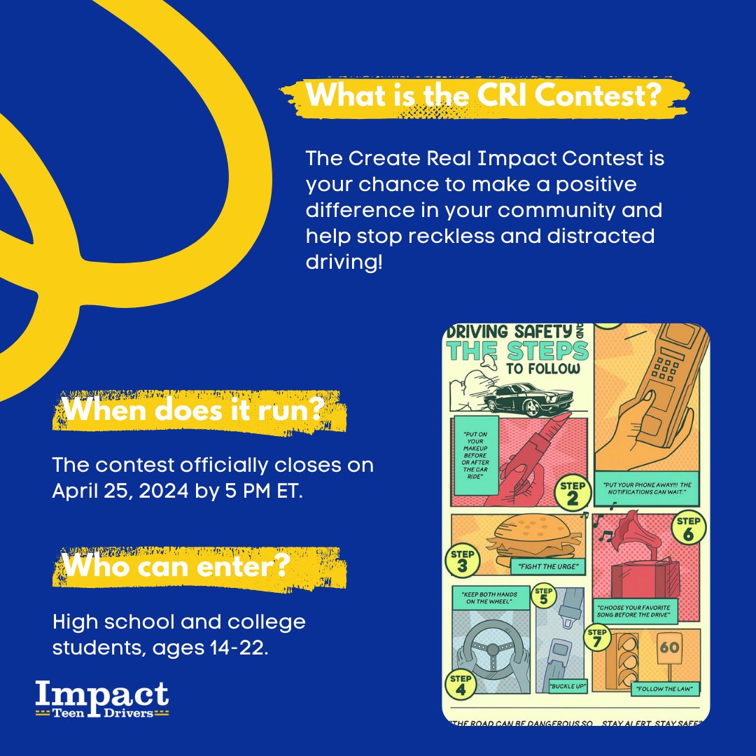 impactdrivers's tweet image. How to win up to $10,000! Follow this thread to learn about the Create Real Impact contest.

#HighSchoolStudents #CollegeStudents #HighSchoolTeachers #Scholarships