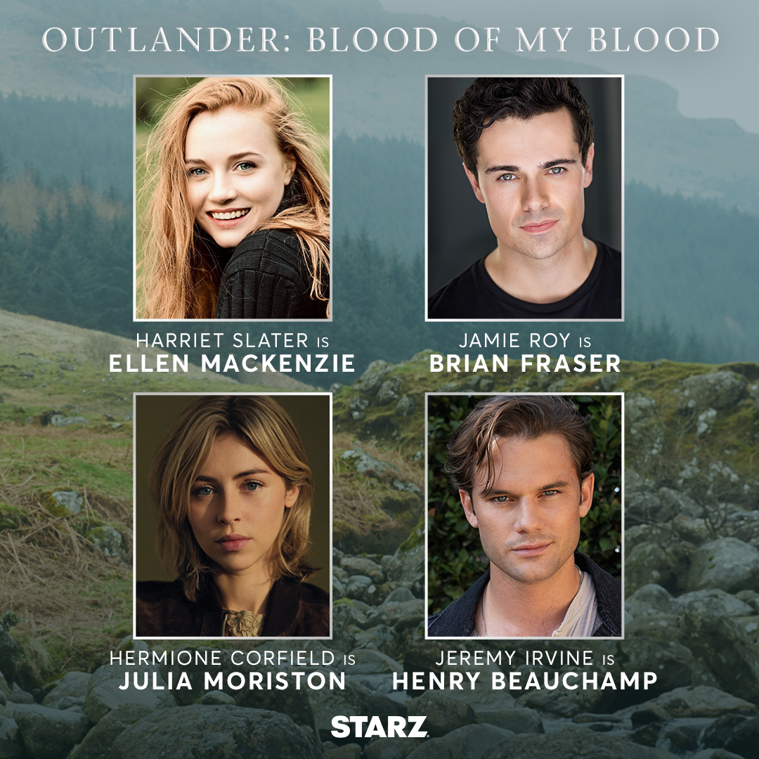 Annnnndddd....ACTION!
The Outlander Prequel, "Blood of My Blood" (aka "BOB" for short...) is underway!   Filming began on January 22nd (and I'm liking everything I'm seeing!), with Episode 101, and here is a quick look at four main characters: