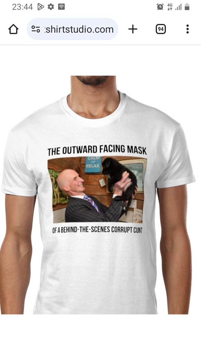 Got 5 t-shirts ordered.

I'll sell them outside his office while I inform the public what a corrupt louse he is :)