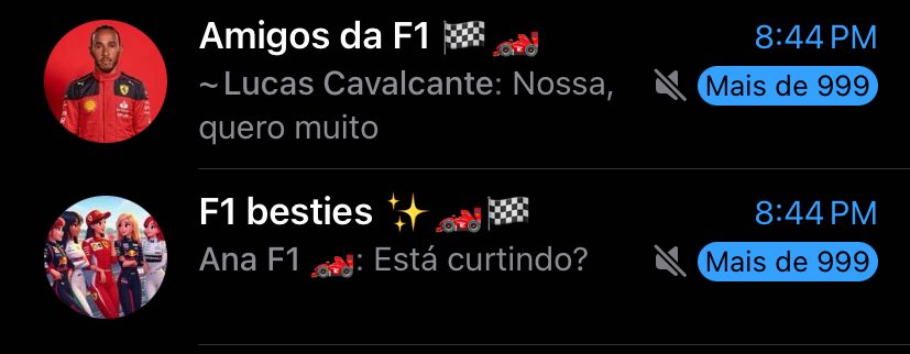 harryarrt's tweet image. Será que grupos de f1 falam? E nem começou a temporada 🙃