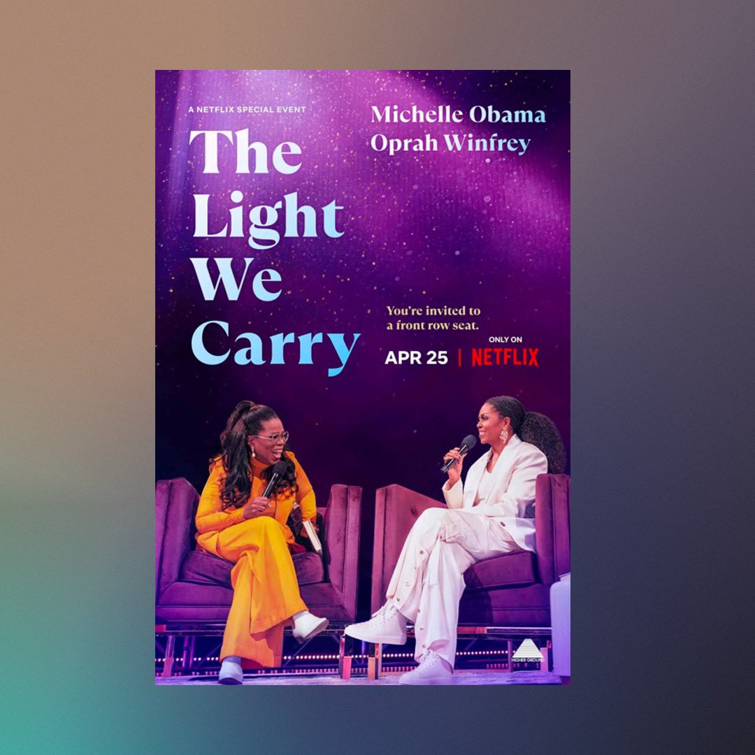 Congratulations to @MichelleObama for The Light We Carry winning Best Audio Book, Narration, and Storytelling Recording at last night’s Grammys. You can listen to the book and the podcast wherever you stream, and make sure to watch the Emmy nominated special only on @netflix