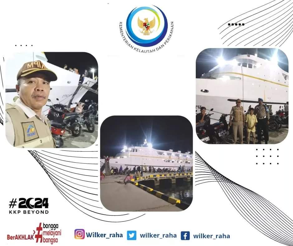 BKIPMWilkerRaha's tweet photo. 05/02/2024 Petugas melakukan pengawasan bersama instansi terkait di pelabuhan Nusantara Raha 
#kkpbeyond 
#kkpgoid 
#ekonomibiru 
#sahabatbahari 
@bppmhkp 
@bppmhkp_baubau 
@YuniWijaya69 https://t.co/3KlS2j9Wot