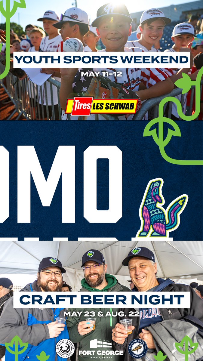 HillsboroHops's tweet photo. we said…WHO’S READY FOR BASEBALL??? Mark your calendars folks, these promos are a lot like us, LOCKED IN 🔒

Full promo calendar coming soon!

#AllHoppedUp https://t.co/oPlgPXQFAK
