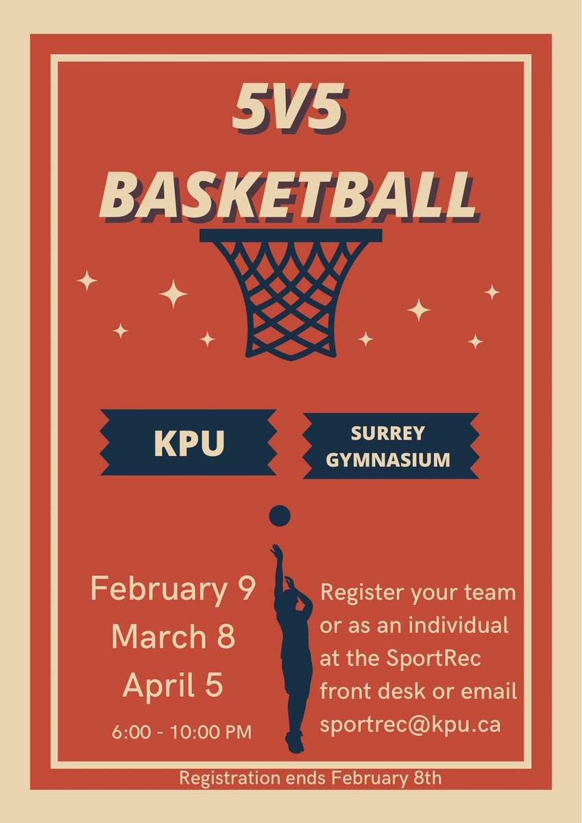 🏀 Join us for an epic 5v5 Basketball Tournament this Friday, February 9th, from 6pm to 10pm! Lace up your sneakers, bring your A-game, and let the court showdown begin! 🚀🔥
