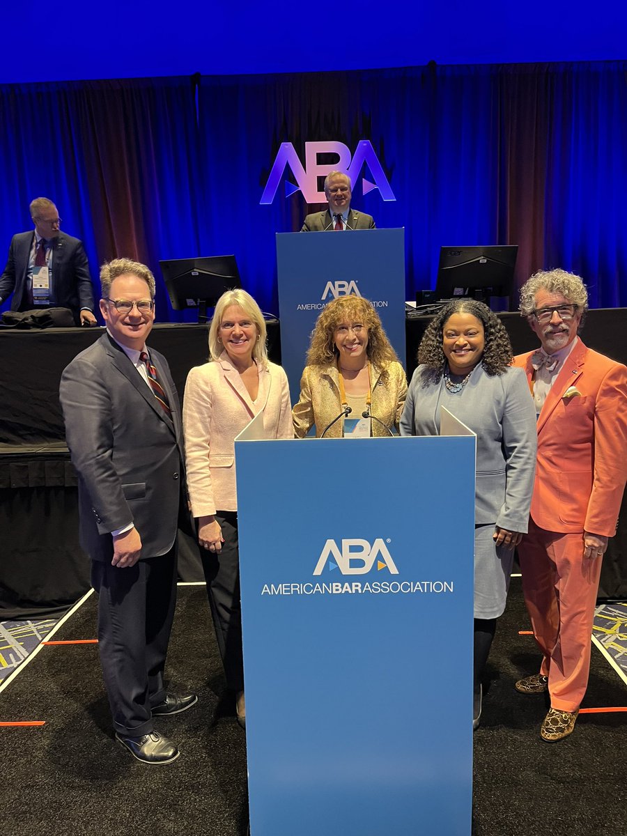 Thanks to our phenomenal Rules &amp; Calendar Committee, Steve Curley, Jennifer Parent, Sheena Hamilton, and Orlando Lucero and our fearless leader, Chair of the ABA House of Delegates, <a href="/PGVanceII/">Gene Vance</a> for a successful American Bar Association House of Delegates Midyear meeting! <a href="/ABAesq/">American Bar Association</a>