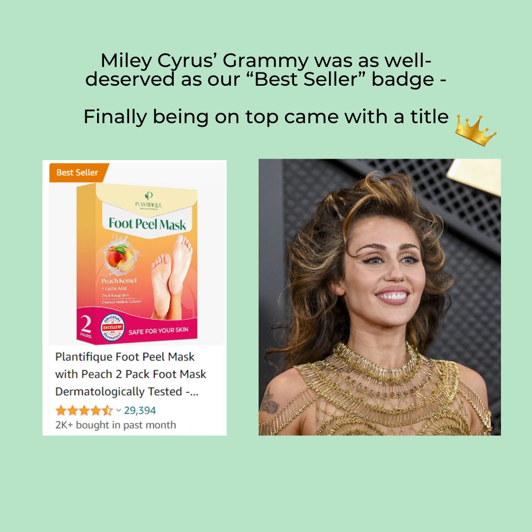 plantifique's tweet photo. Jokes aside, CONGRATULATIONS to the queen for her well-deserved award👏 #MileyCyrus #GRAMMYs #GRAMMYs2024 #Flowers #footcare #amazonfinds #bestseller #footmask #GRAMMYAWARDS #plantifique https://t.co/aEmgmFXcpV