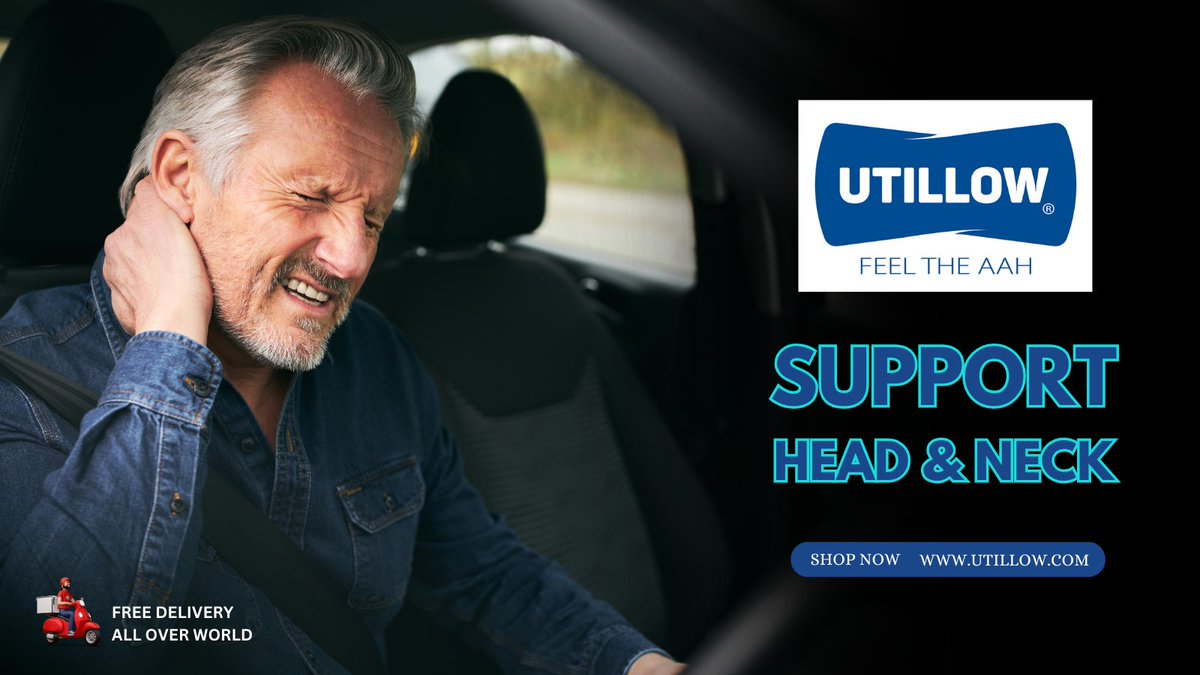 Utillowpillow's tweet photo. Driving with neck pain? 🚗 Say goodbye to discomfort and hello to comfort with Utillow! 🌟 Our ergonomic Utillow provides optimal support, reducing strain on your neck and back.

Book now: https://t.co/xkNajyOKMc

#Utillow #DrivingComfort #NeckPainRelief https://t.co/G8dBtscJd2