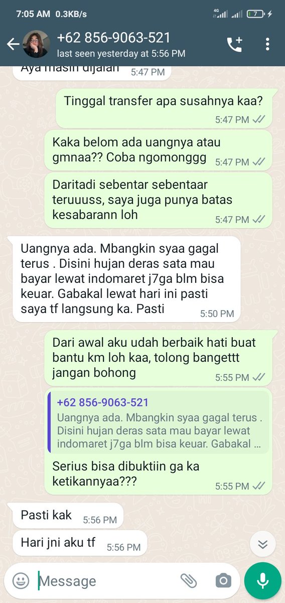 citybomm's tweet photo. [help rt]
❗‼️CUSTOMER PULSA PENIPU‼️❗

+62 856-9063-521 (no wa) an Riyana Ama.
081779577845 (no lain buat dia isi pulsa)

#zonauang #zonaba https://t.co/DDhkgdtGGL