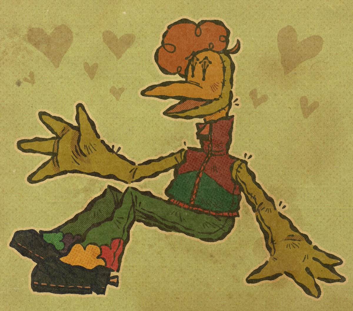 yugsly's tweet photo. Patana, funny green birdie puppet 🔍 https://t.co/afkVRCHC6w