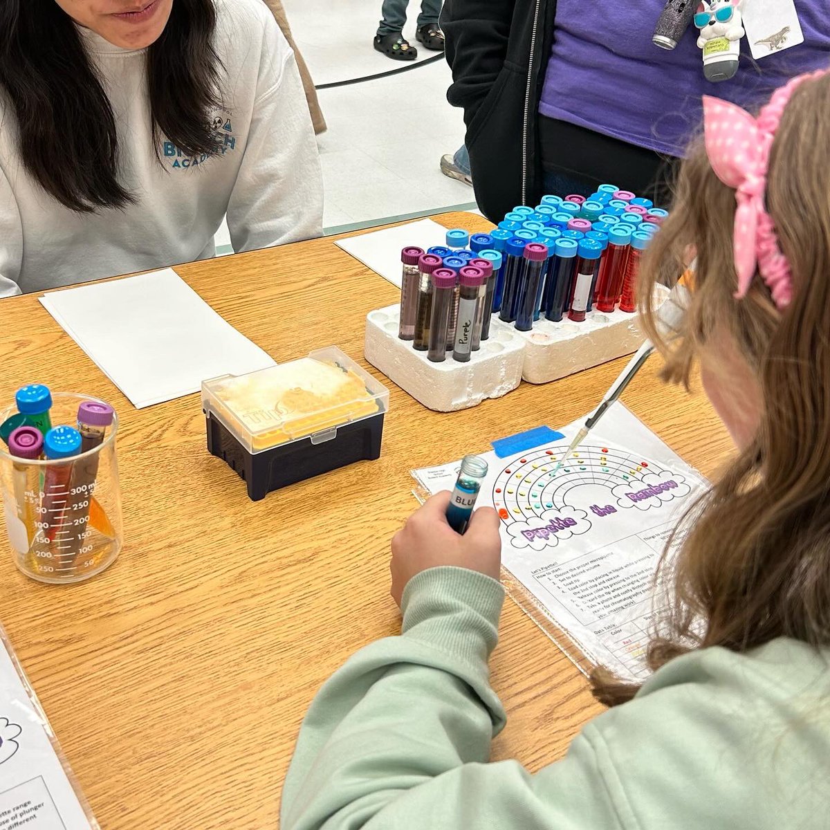 shsbiotech's tweet photo. The Sheldon Biotech Academy had a blast helping Maeola R. Beitzel Elementary School students for their Science Fair Night! 🧪🔬 https://t.co/jP3TBS4lod