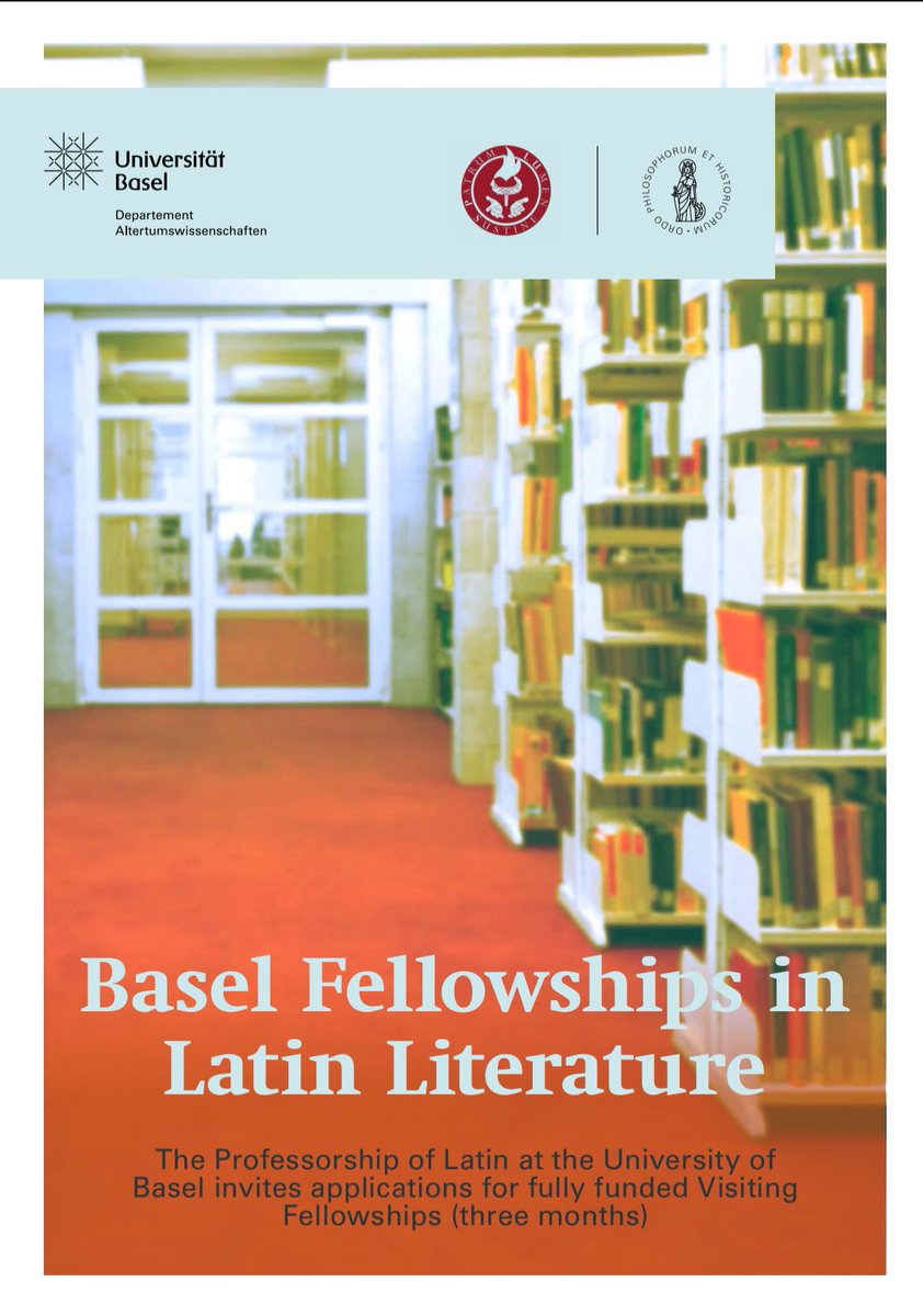 Cédric Scheidegger Laemmle (@scheideggaemmle) on Twitter photo The Basel Fellowships in Latin Literature are back — offering fully gunded research stays of 3 months <a href="/UniBasel_en/">University of Basel</a>. The Call for applications will be launched imminently: tinyurl.com/bddb5vye The Basel Fellowships in Latin Literature are back — offering fully gunded research stays of 3 months <a href="/UniBasel_en/">University of Basel</a>. The Call for applications will be launched imminently: tinyurl.com/bddb5vye