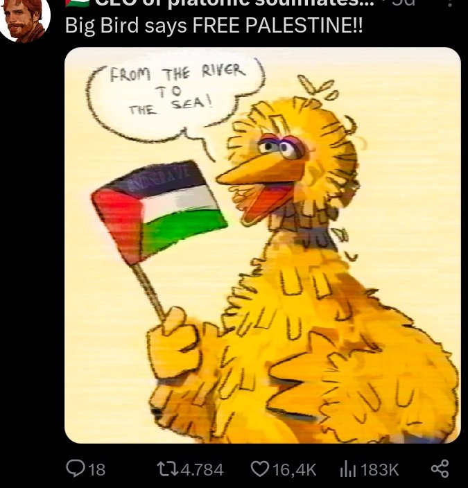 Internet_TLCM's tweet image. Gen Z internet activism is so hilarious!

"my fictional character screaming -free palestine- is going to make the Israel army stop destroying gaza"