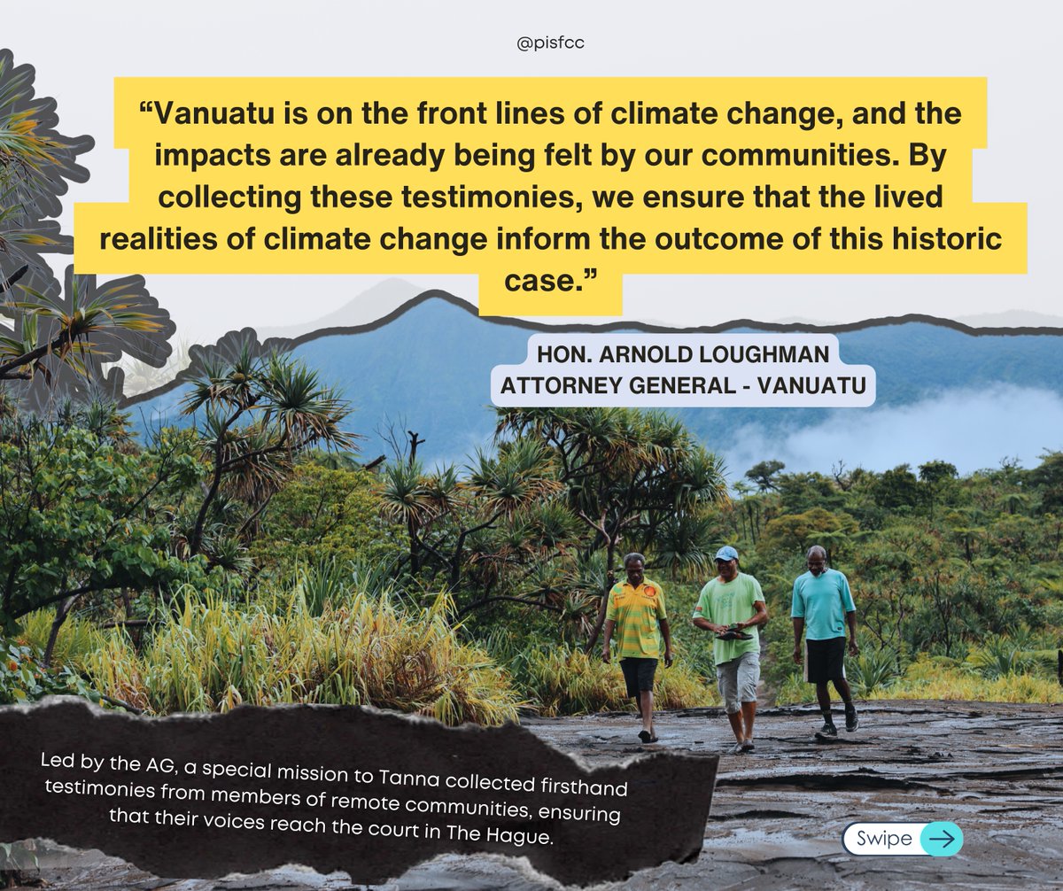 pisfcc's tweet photo. 🇻🇺Vanuatu leads the charge for #ClimateJustice at #ICJ! 📢 The deadline extended to March 22, 2024— means more states joining to strengthen submissions! 

Pacific Island States unite! Amplify Pacific voices globally for accountability, action, and #ClimateJusticeAtTheICJ! 🌟 https://t.co/dTOz80pd4q