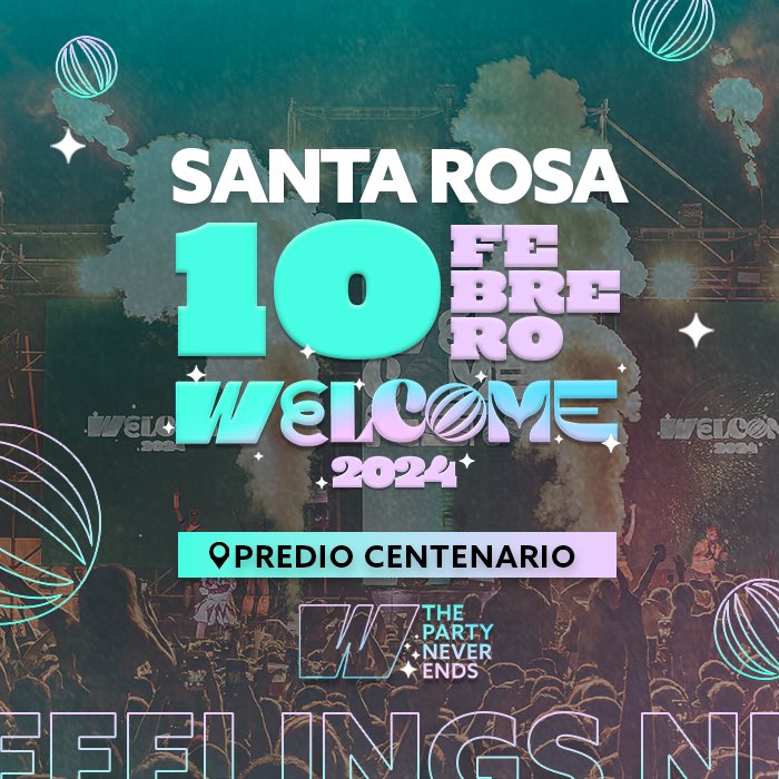 este SÁBADO nos encontramos en #SantaRosa 

Welcome 2024 ~ Predio Centenario

entradas disponibles en planetaentrada.com