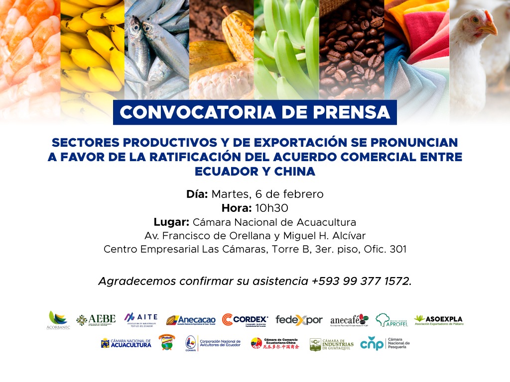 Fedexpor's tweet photo. 🇪🇨🤝🏻🇨🇳 | La Federación Ecuatoriana de Exportadores se pronunciará junto con sectores productivos y de exportación en favor de la ratificación del acuerdo comercial entre Ecuador y China. https://t.co/HcYdNcomce