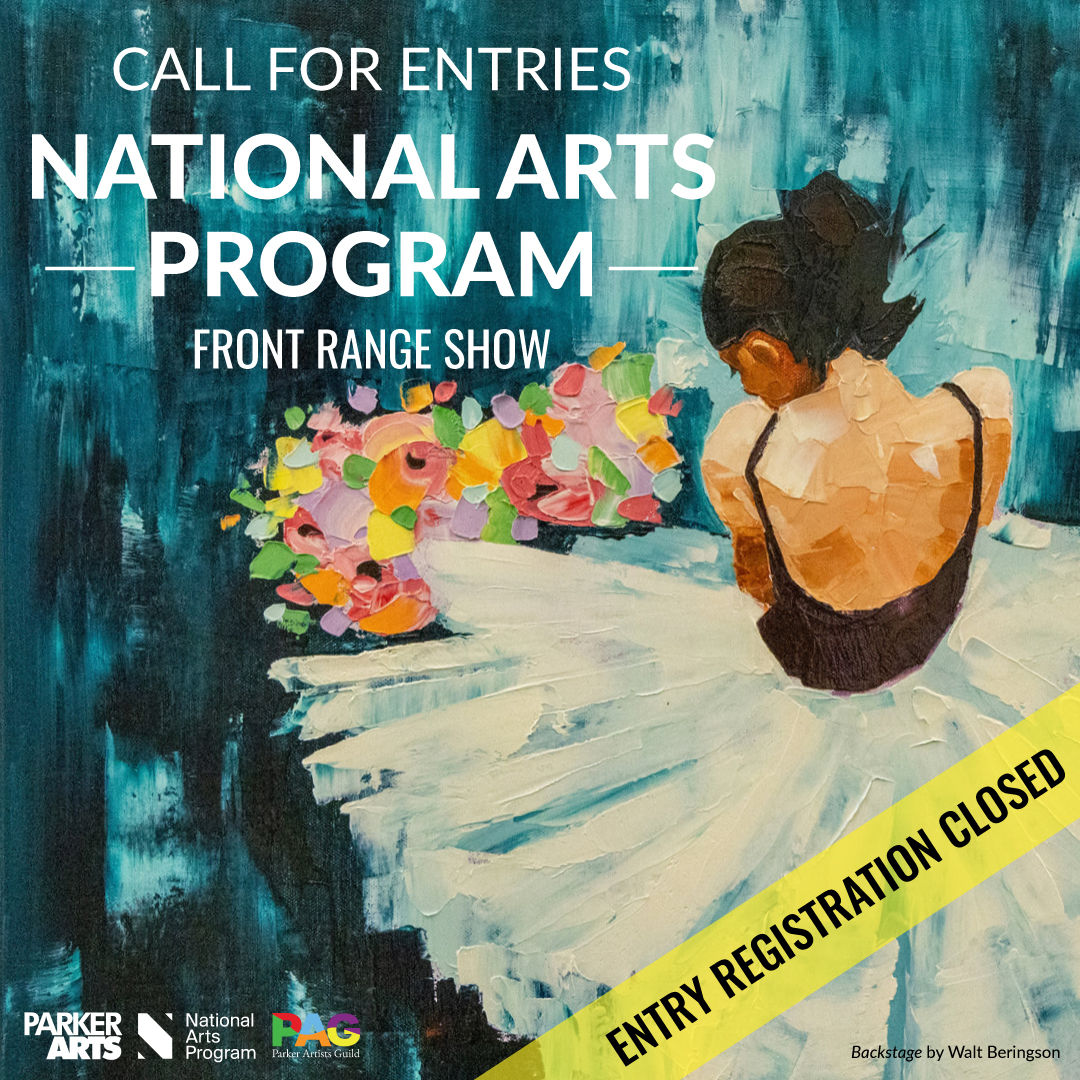 The National Arts Program Front Range Show has reached its entry maximum. Thank you to everyone who entered! The show, designed to give artists at all skill levels and ages an opportunity to showcase their work, will be on display at The Schoolhouse from March 5 through April 4.
