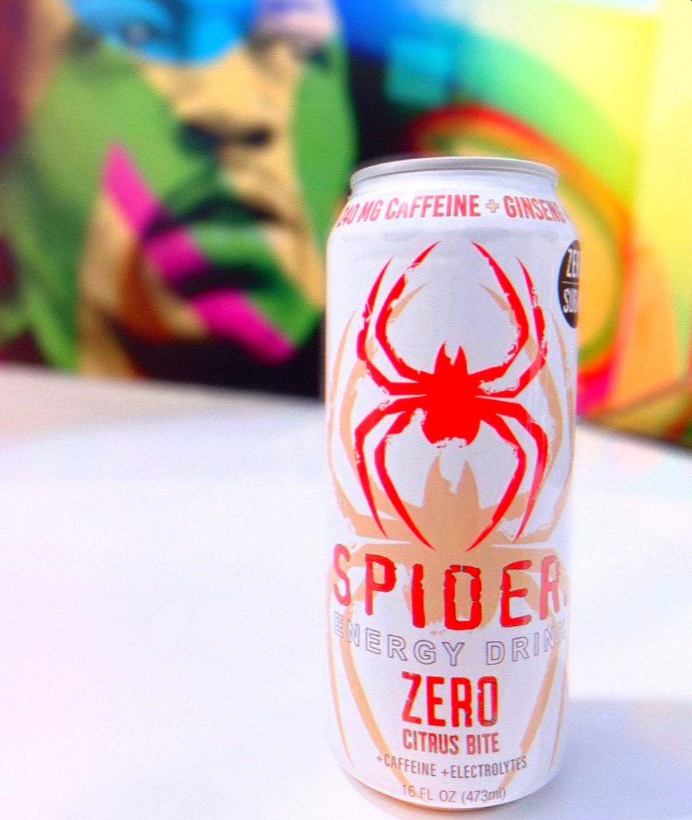 SpiderEnergy's tweet photo. Add #BITE to your day with 240mg of caffeine 🔥🕷️ @SpiderEnergy 

#SpiderEnergy #FuelYourDay #Spider #OriginalCitrus #ZeroCitrusBite #GoldenGrail #GoldenGrailBeverages #GetBitStayLit https://t.co/oECiX0Jsuc