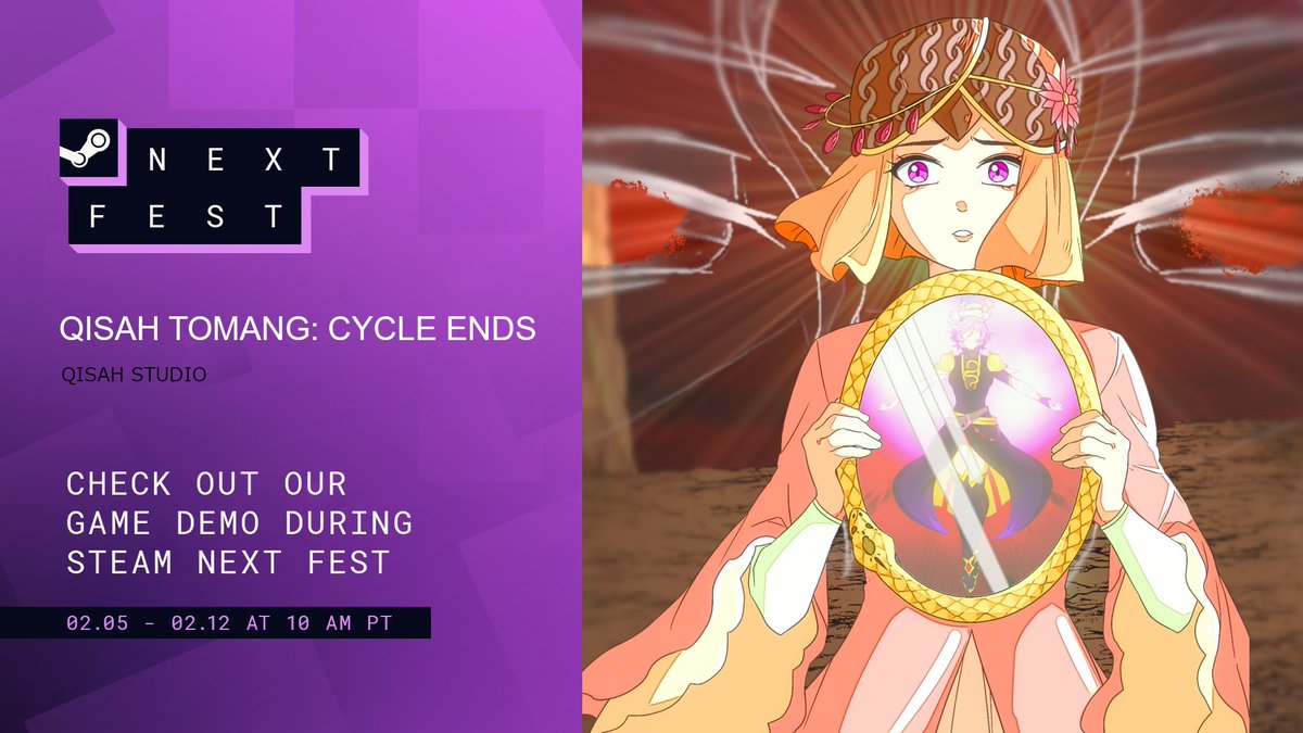 qisahstudio's tweet photo. Qisah Tomang: Cycle Ends joining February's Steam Next Fest with it comes new Demo!

There is also a new trailer, be sure to check it out.
#SteamNextFest #RPG #indiegame https://t.co/LBOQEdyZBG