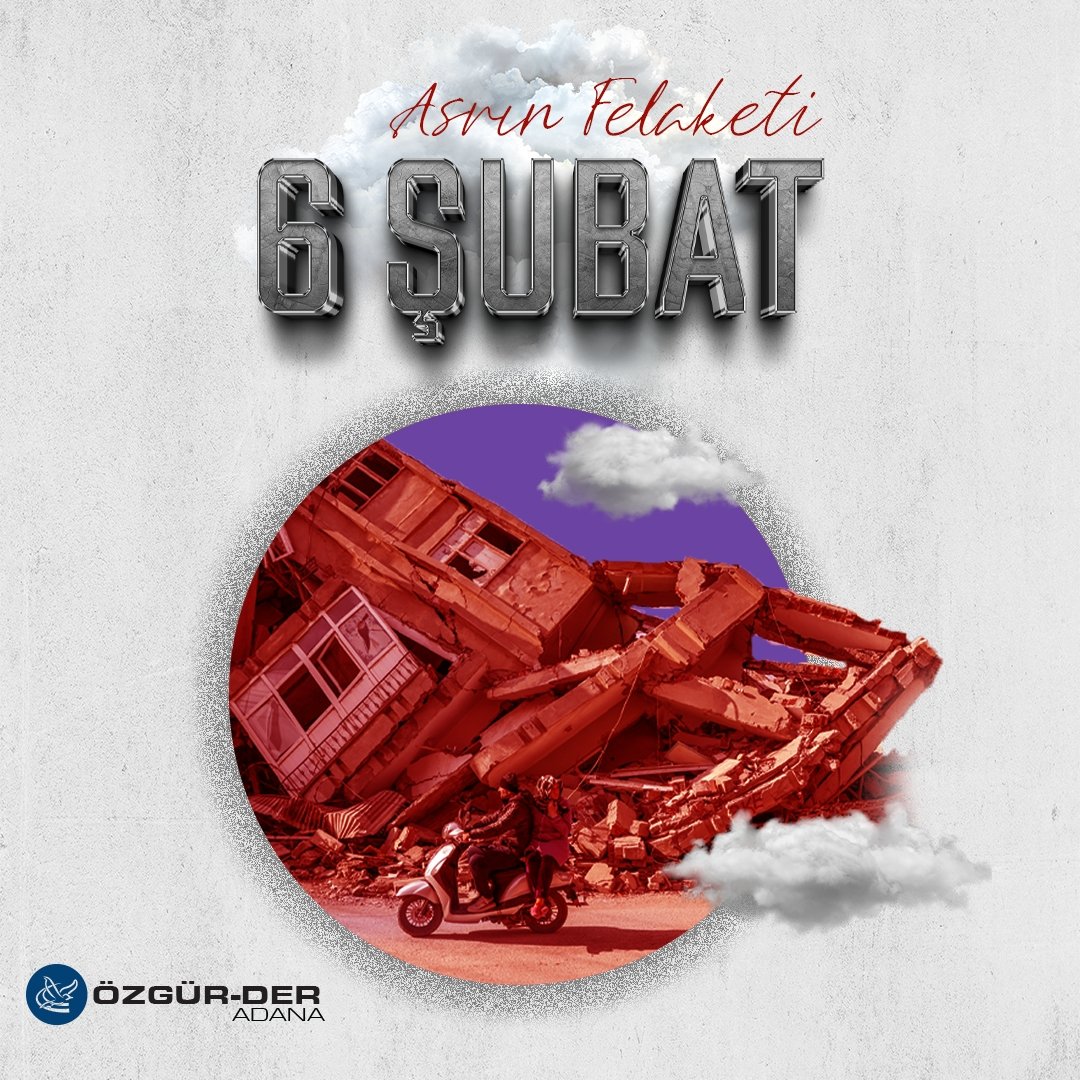 Asrın felaketi olarak nitelendirilen büyüklükte sadece şehrimiz dahil 10 ili değil tüm ülkeyi harekete geçiren deprem felaketinin üzerinden bugün tam 1 yıl geçti. Hayatını kaybedenlere Allah rahmet eylesin, yaralı olan vatandaşlarımıza da geçmiş olsun.

#6subat2023