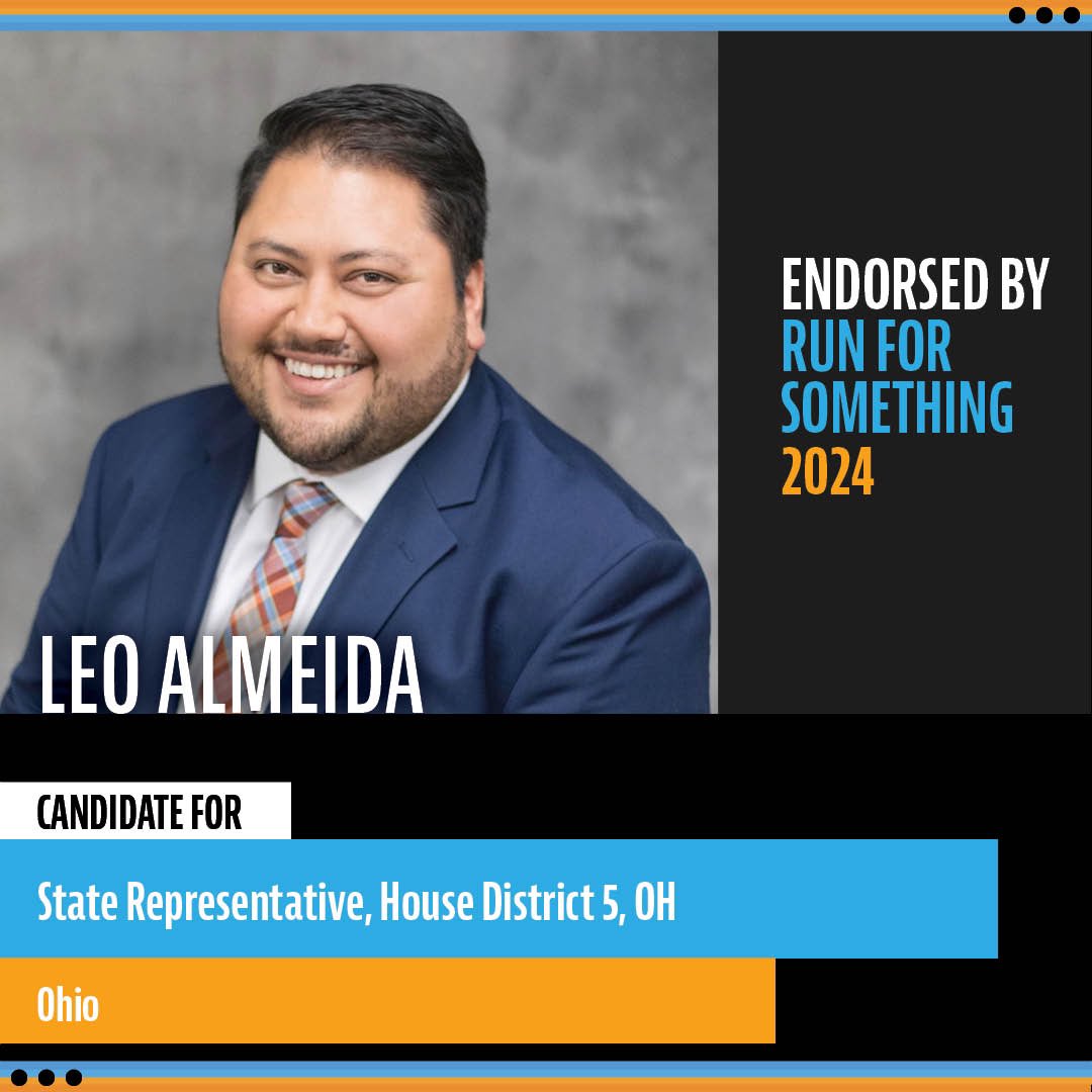 LeoforOhio's tweet photo. I’m excited to share that I received an endorsement from Run for Something, a national organization that supports young and diverse candidates who are stepping up to be the next generation of leaders in public office. 

Donate here to support my campaign: https://t.co/NTQIdE2ooI https://t.co/wTlB9nzRAV