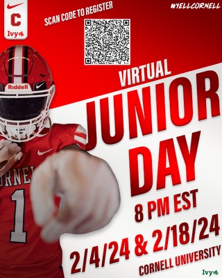 Jackson Coulter (@j_coulter58) on Twitter photo Thanks <a href="/TerryUrsin/">Terry Ursin</a> and <a href="/BigRed_Football/">Cornell Football</a> for the invite to attend Junior Day! Registered and looking forward to attending.
<a href="/NFHS_FB_Recruit/">NFHS FB Recruiting</a>
<a href="/coachrcraft/">Robert Craft</a>
<a href="/Coach_Timmerman/">Jake Timmerman</a>
@recruitNE_GA
<a href="/RecruitGeorgia/">Recruit Georgia</a>
<a href="/NoFoDOFO/">Blake Palmer</a> Thanks <a href="/TerryUrsin/">Terry Ursin</a> and <a href="/BigRed_Football/">Cornell Football</a> for the invite to attend Junior Day! Registered and looking forward to attending.
<a href="/NFHS_FB_Recruit/">NFHS FB Recruiting</a>
<a href="/coachrcraft/">Robert Craft</a>
<a href="/Coach_Timmerman/">Jake Timmerman</a>
@recruitNE_GA
<a href="/RecruitGeorgia/">Recruit Georgia</a>
<a href="/NoFoDOFO/">Blake Palmer</a>