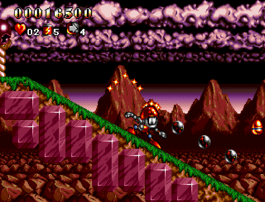 BuscandoElWarp's tweet image. El juego del día: #Tinhead (#MegaDrive)
Creador: #MicroProse 1993
Me sorprendió lo divertido que es este juego en donde el duende Grim Squidge roba todas las estrellas con su nave espacial y las dispersa a lo largo del universo, ahora Tinhead, el Guardián metálico va a su rescate