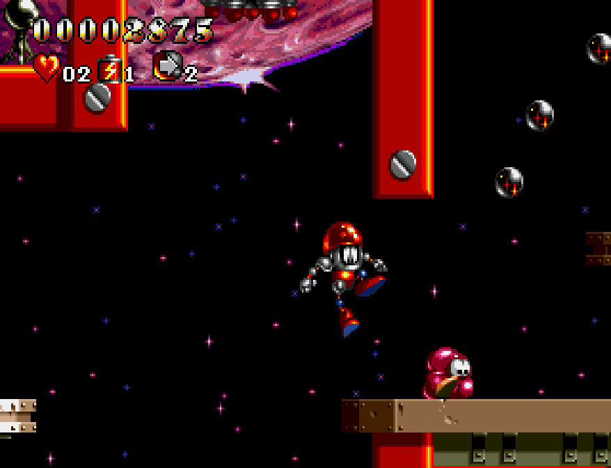 BuscandoElWarp's tweet image. El juego del día: #Tinhead (#MegaDrive)
Creador: #MicroProse 1993
Me sorprendió lo divertido que es este juego en donde el duende Grim Squidge roba todas las estrellas con su nave espacial y las dispersa a lo largo del universo, ahora Tinhead, el Guardián metálico va a su rescate