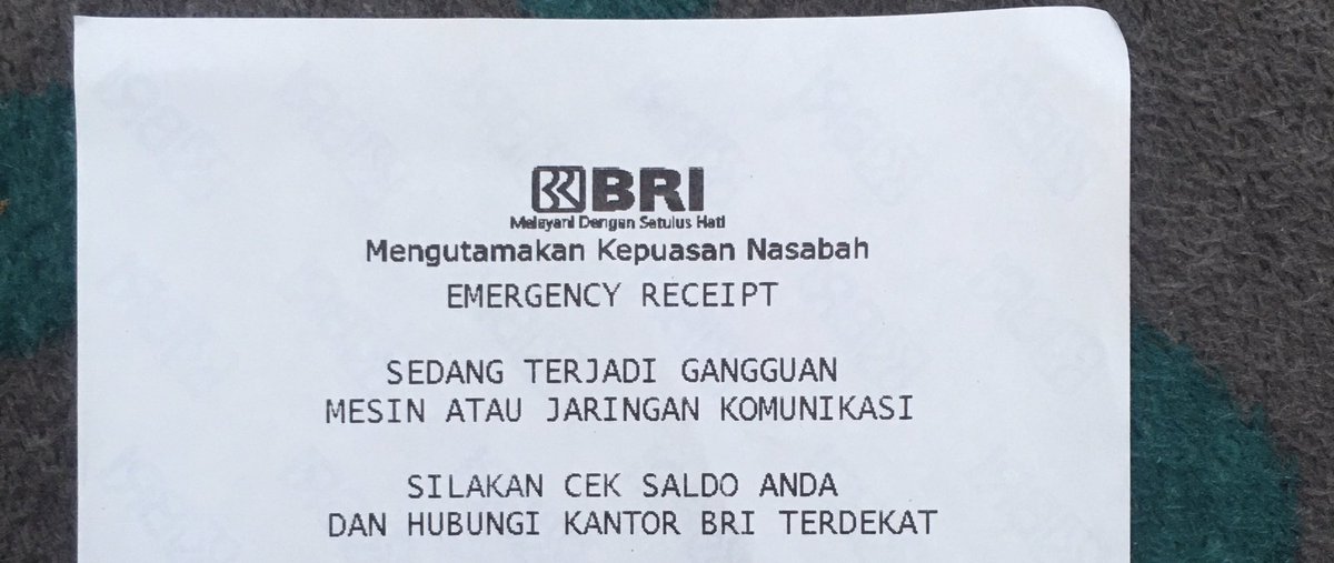 maderiani25's tweet photo. Halo admin @BANKBRI_ID 
Saya melakuakn transaksi setor tunai akan tetapi keliat struk mesin mengalami gangguan.
Uang tertelan mesin tapi saldo tidak masuk..
Mohon bantuan min.. 
@BANKBRI_ID https://t.co/2Xfhjn3dT4