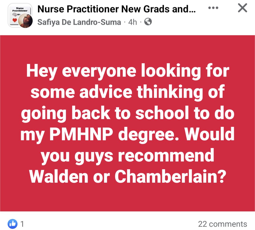 MidlevelWTF's tweet image. Choosing between Walden or Chamberlain is akin to asking "Would you rather have HIV or AIDS?" Both are bad, highly stigmatized, and essentially identical, with one being a worse version of the other.

#PMHNP #NursePractitioner #StopScopeCreep #MedSchoolMatters #MedTwitter