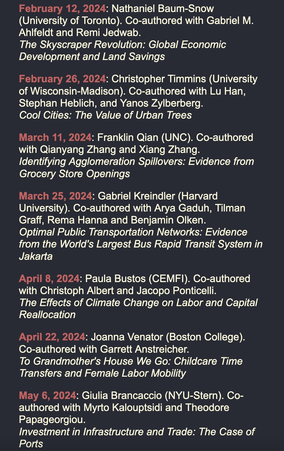 Online Spatial & Urban Seminar on X: "OSUS returns next week! Join us for  fortnightly spatial & urban seminars starting Feb 12. For the full line-up  of incredible papers and presenters visit