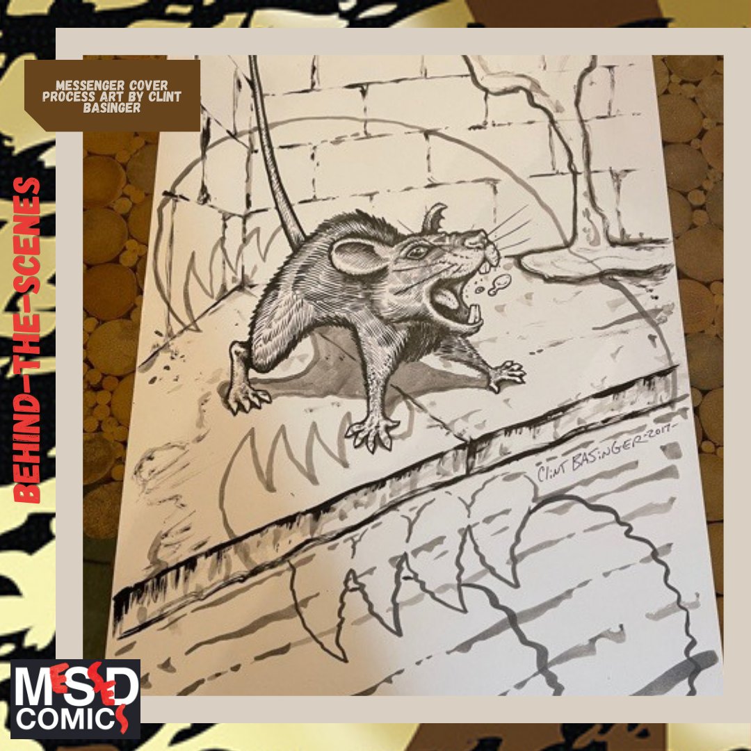 MeSseDComics's tweet photo. MeSseD Comics Messenger Season 2, Chapter A Cover Artwork by Clint Basinger. Sketch / Cover comparison. #clintbasinger #artists #artwork https://t.co/xLlXxIPKm3