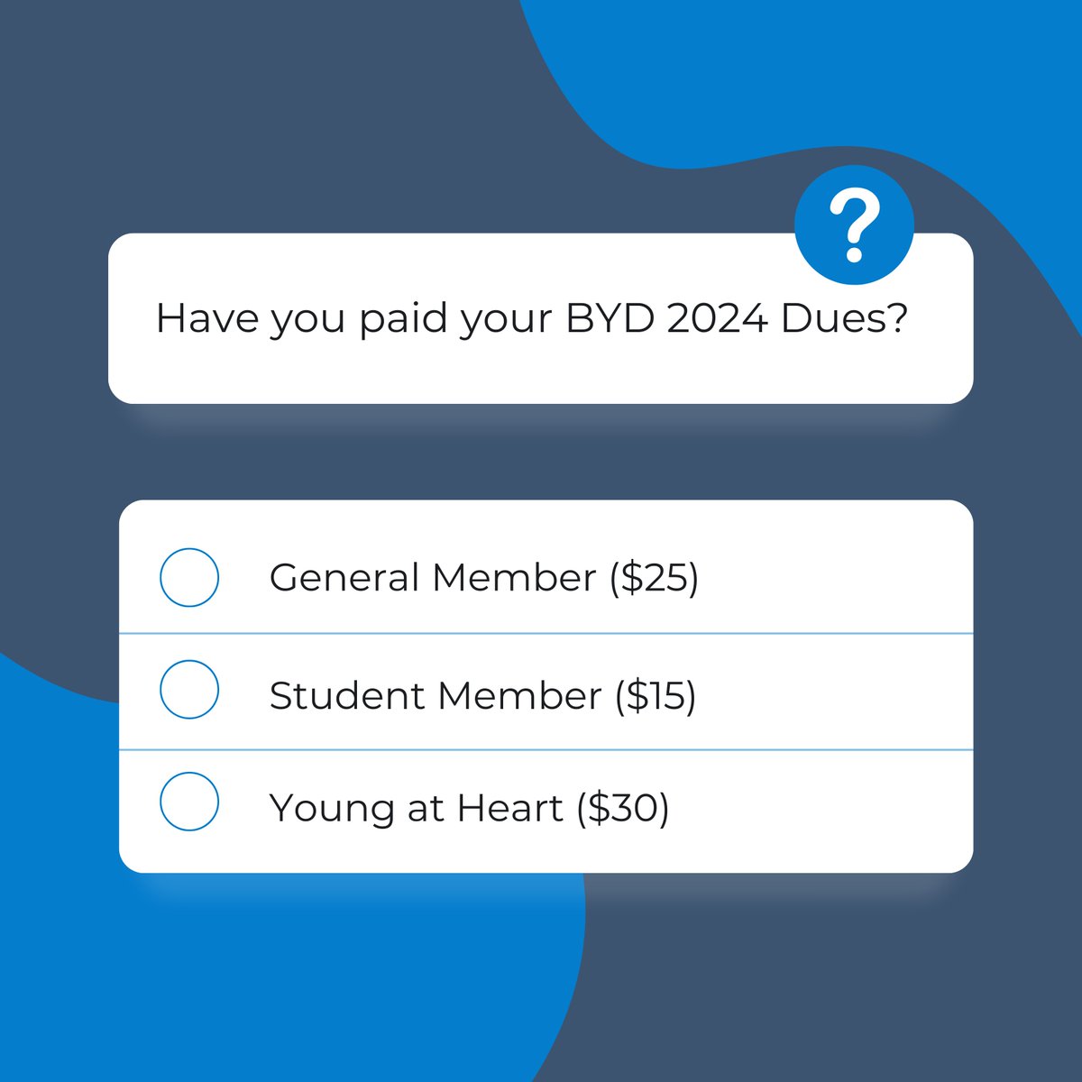 Have you paid your 2024 BYD Dues? If not, what are you waiting for??

Visit secure.anedot.com/broward-young-… to buy your membership.

Membership allows you to vote on Board Elections, Organization endorsements, and reduced entry cost for events.