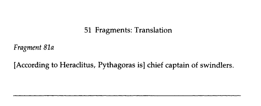 Heraclitus OWNS Pythagoras with FACTS and LOGIC!