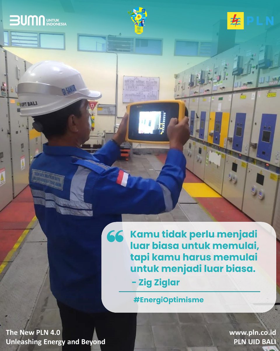 plnuidbali's tweet photo. Hai, Semeton Electrizen
Punya berbagai ide dan terobosan kadang bikin kita ragu akankah sukses atau gagal.
Namun, keraguan itu tak akan membawa kita ke mana - mana.
#UnleashingEnergyandBeyond
#PLNSelaluHadir
#PLNUIDBali
#PLN
#AcceleratingRenewableEnergyDevelopment https://t.co/en8F7KObvM