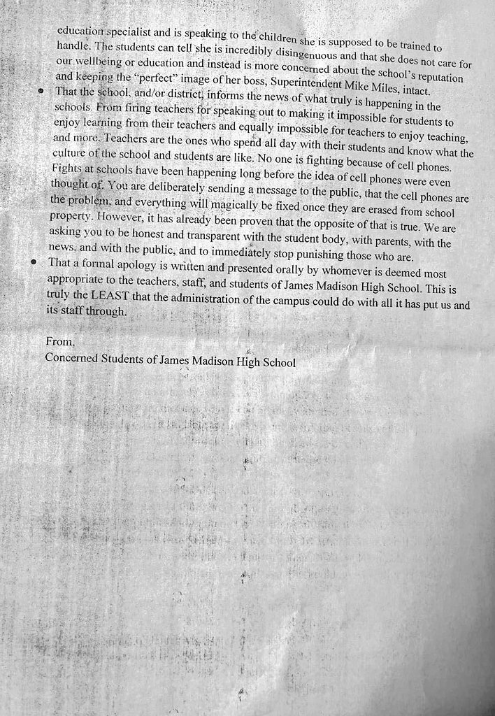 The <a href="/MadisonHS_/">James Madison High School</a> students in #HISD  have created a list of demands. The district needs to listen.