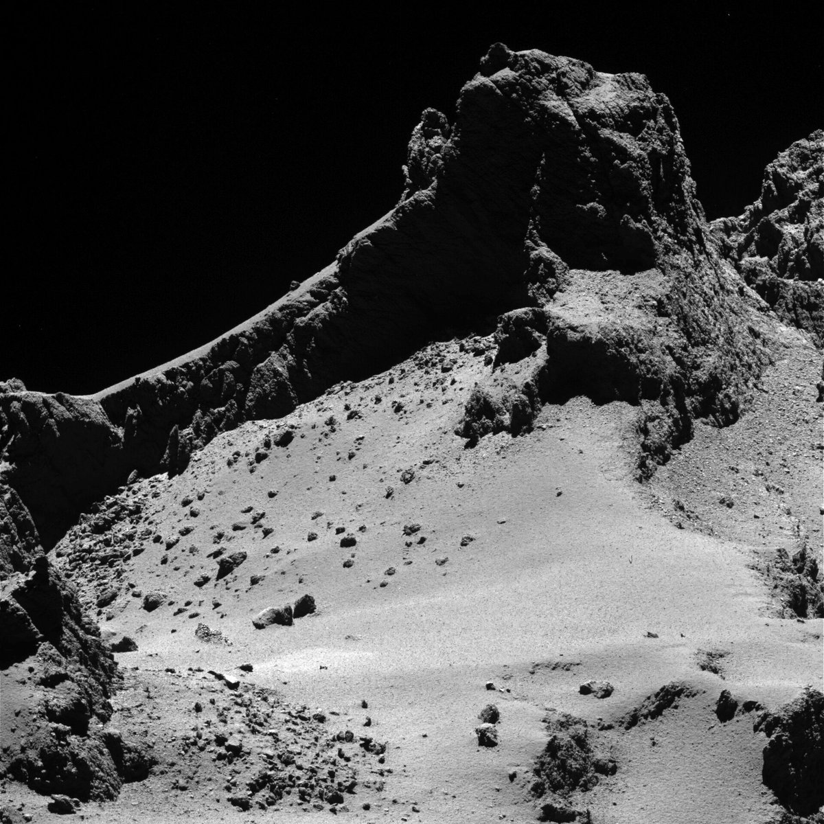 astro_jaz's tweet photo. this is the surface of a comet, not earth or mars, but a COMET! https://t.co/cPTFBGWdBa