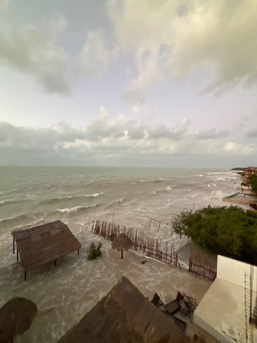 Isla Holbox Quintana Roo Mexico facing “National Guard” level storm surge… stay tuned #islaholbox #holbox
