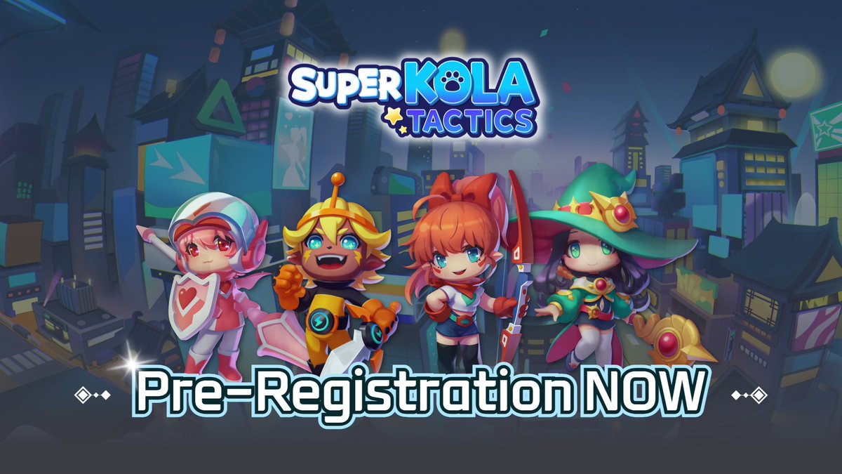 🎉 Super Kola Tactics Pre-registration Open🎉

🚀 Pre-registration opens on Feb 6, 2024!
🌐 Visit us on Google Play: bit.ly/4bmptwz
🎁 Pre-registration Rewards: Skill card, Character summons card

But wait, there's more! 🎉

Website: superkolatactics.io