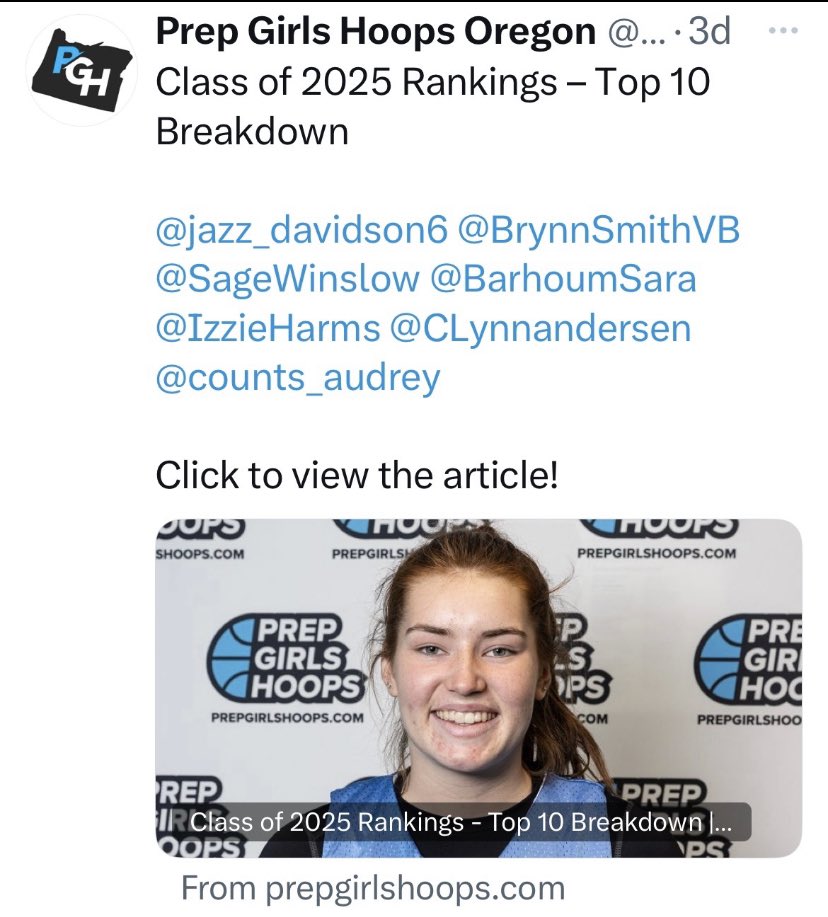 Thank you <a href="/PGHOregon/">Prep Girls Hoops Oregon</a> !!