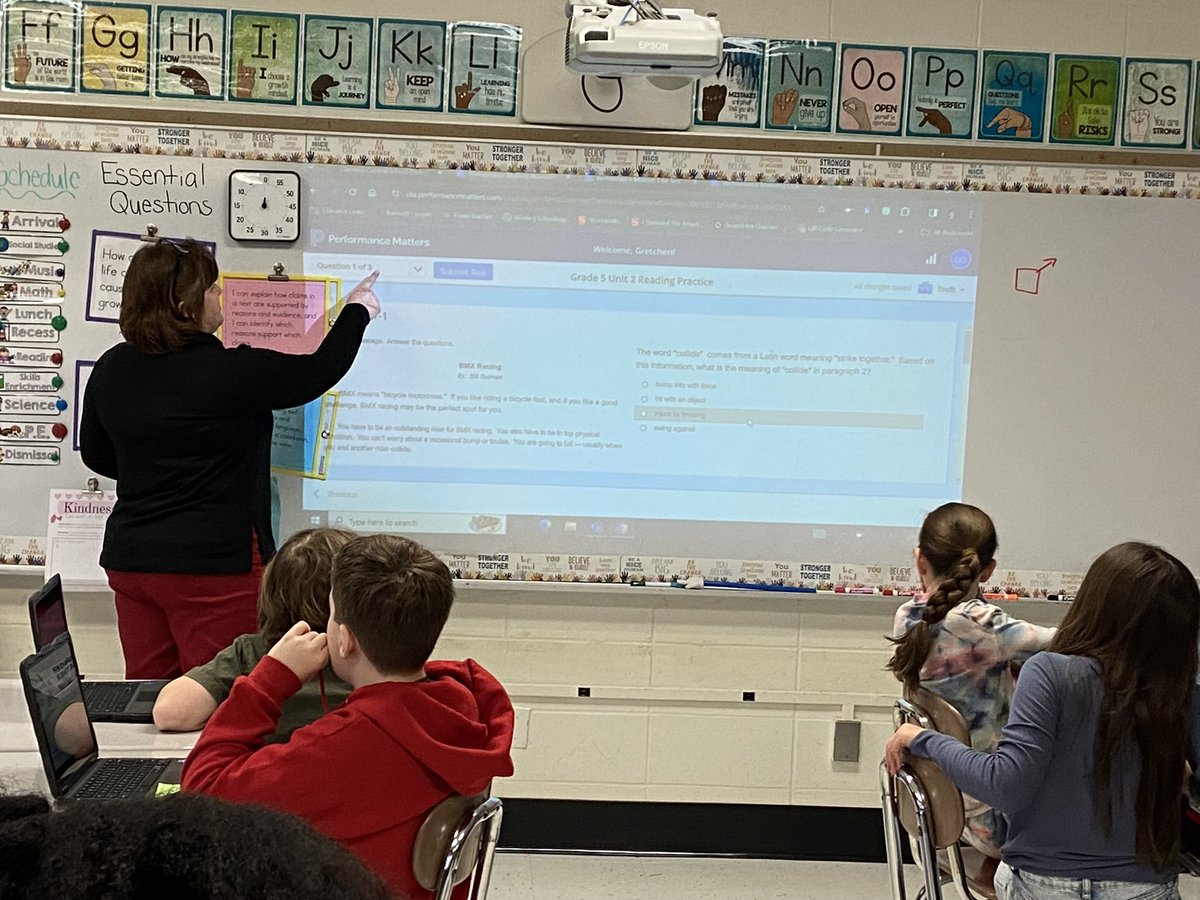Exciting to see fifth graders embracing technology for reading assessments! 📚💻 Integrating computer-based platforms not only enhances engagement but also provides valuable insights into their reading comprehension skills. Thank you <a href="/GretchenDoktor1/">Gretchen Doktor</a> and Mrs. Soper!#ClarenceProud