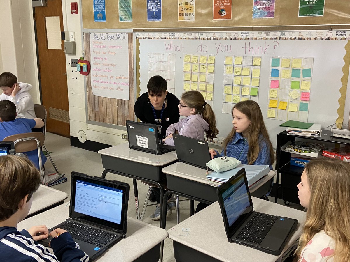 Khowlett3's tweet photo. Exciting to see fifth graders embracing technology for reading assessments! 📚💻 Integrating computer-based platforms not only enhances engagement but also provides valuable insights into their reading comprehension skills. Thank you @GretchenDoktor1 and Mrs. Soper!#ClarenceProud https://t.co/4pNiOOFzVw