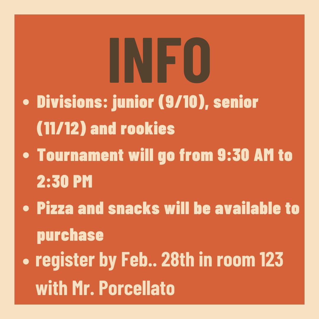 Want to play in this year’s Wellington Catholic District School Board chess tournament? Check out the info below on how to register! 
<a href="/lionsnewstoday/">St. James CHS</a>