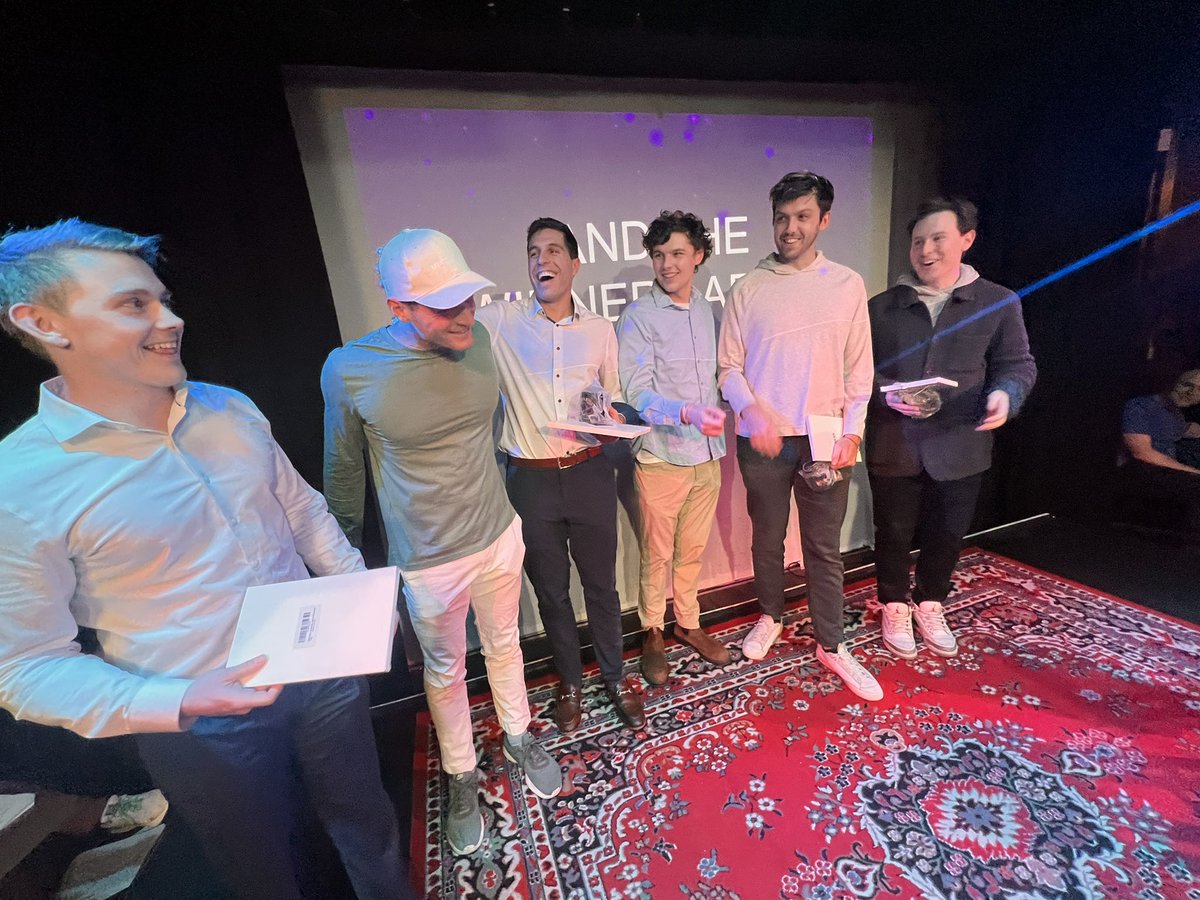 The first prize winning team! 

Short Term Capital Management.

One of their prizes: copper dousing rods courtesy of <a href="/AZLandInvestor/">Chase Emmerson</a>! Very useful for finding water in Arizona.