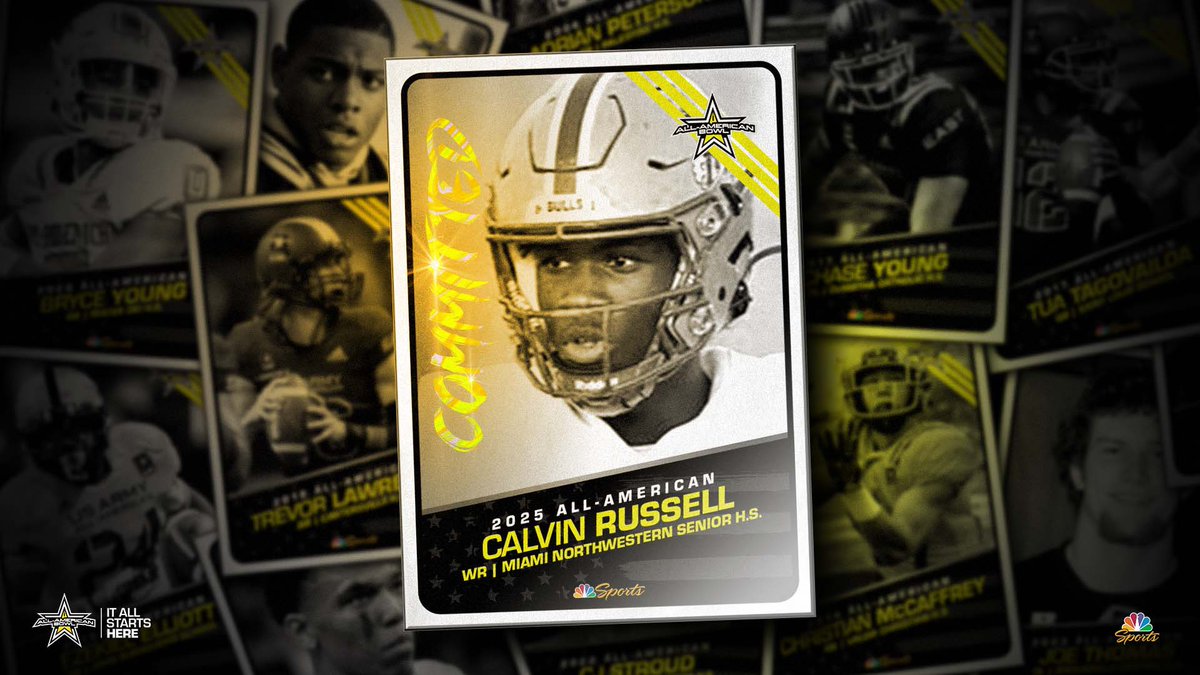 Got the Call 📱 

<a href="/14gump_/">Calvin Russell Dual Sport Ath</a> has accepted his invitation to the 2025 All-American Bowl

#AllAmericanBowl 🇺🇸
