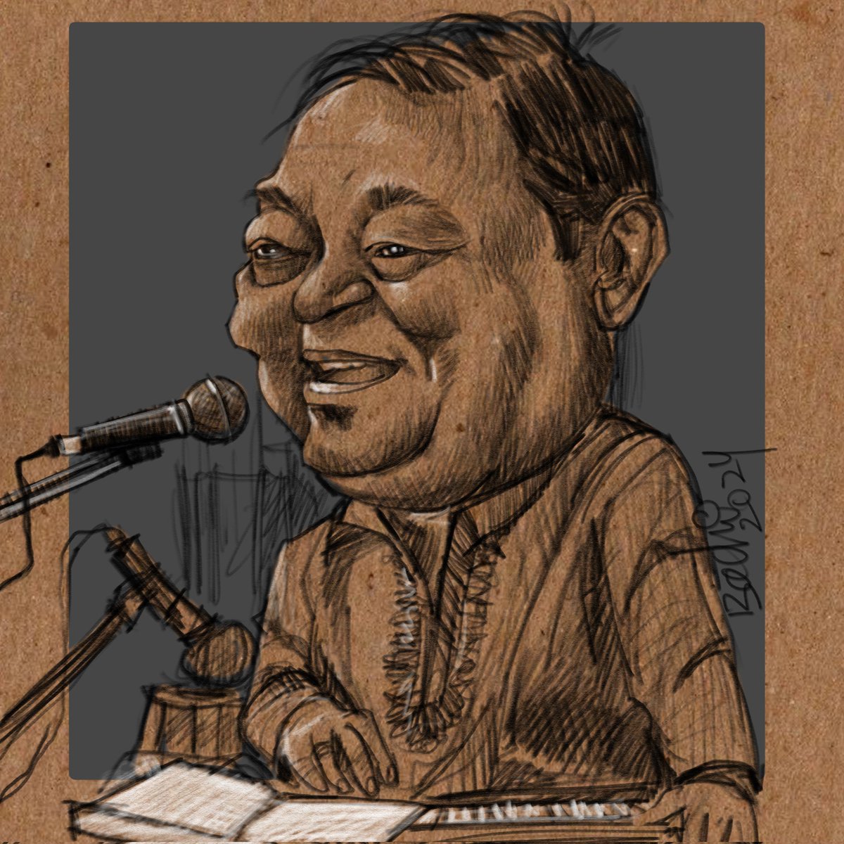 badri_j's tweet image. February - 6th #BhupinderSingh #singer #artist #caricaturesbybadri #Caricatura #caricature #caricatures #art #digitalart #drawing #openforcommission #commissionsopen #caricatureresolution