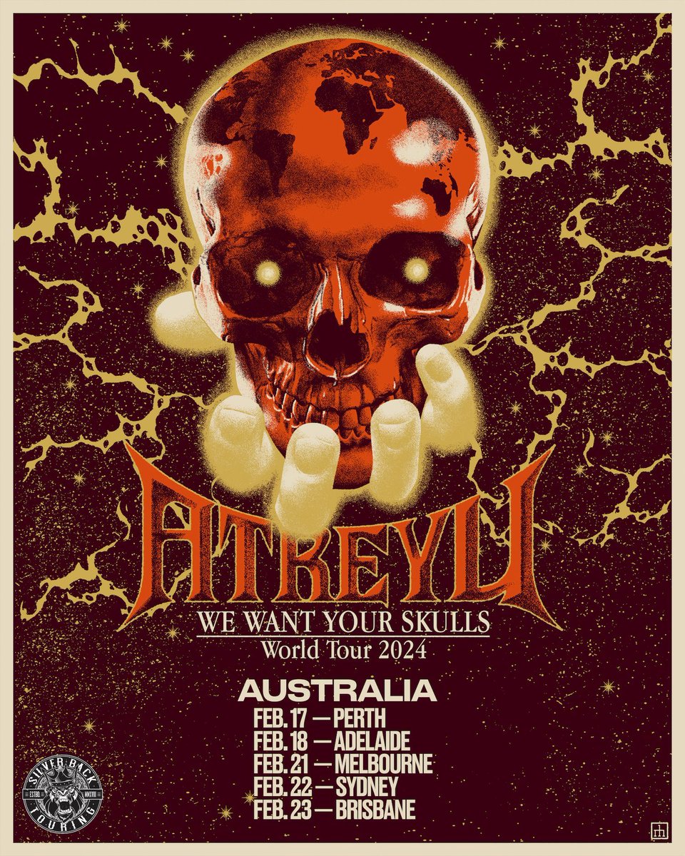 LESS THAN 2 WEEKS UNTIL AUSTRALIA. Get your tickets + VIP at atreyuofficial.com! 17 Feb | Perth | Amplifier 18 Feb | Adelaide | Lion Arts Factory 21 Feb | Melbourne | Max Watts 22 Feb | Sydney | Manning Bar 23 Feb | Brisbane | The Brightside